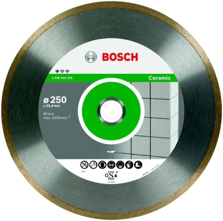 Алмазный отрезной круг Standard for Ceramic 250 x 30+25,40 x 1,6 x 7 mm