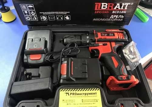 Дрель аккумуляторная BRAIT BCD18N