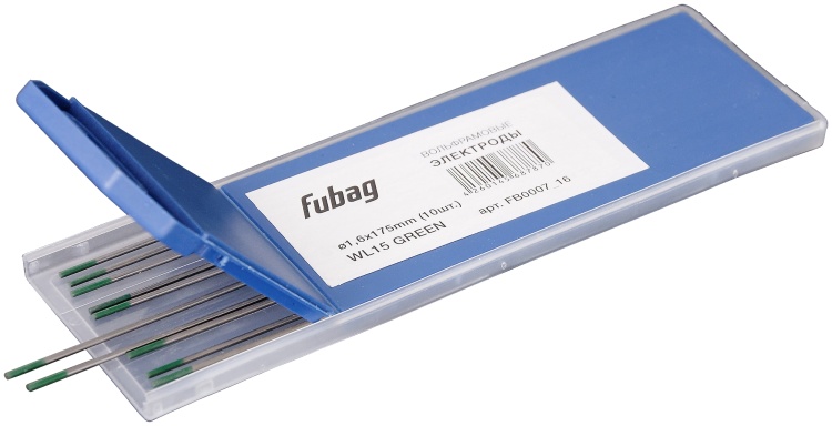 FUBAG Вольфрамовые электроды D1.6x175мм (green)_WP (10 шт.)