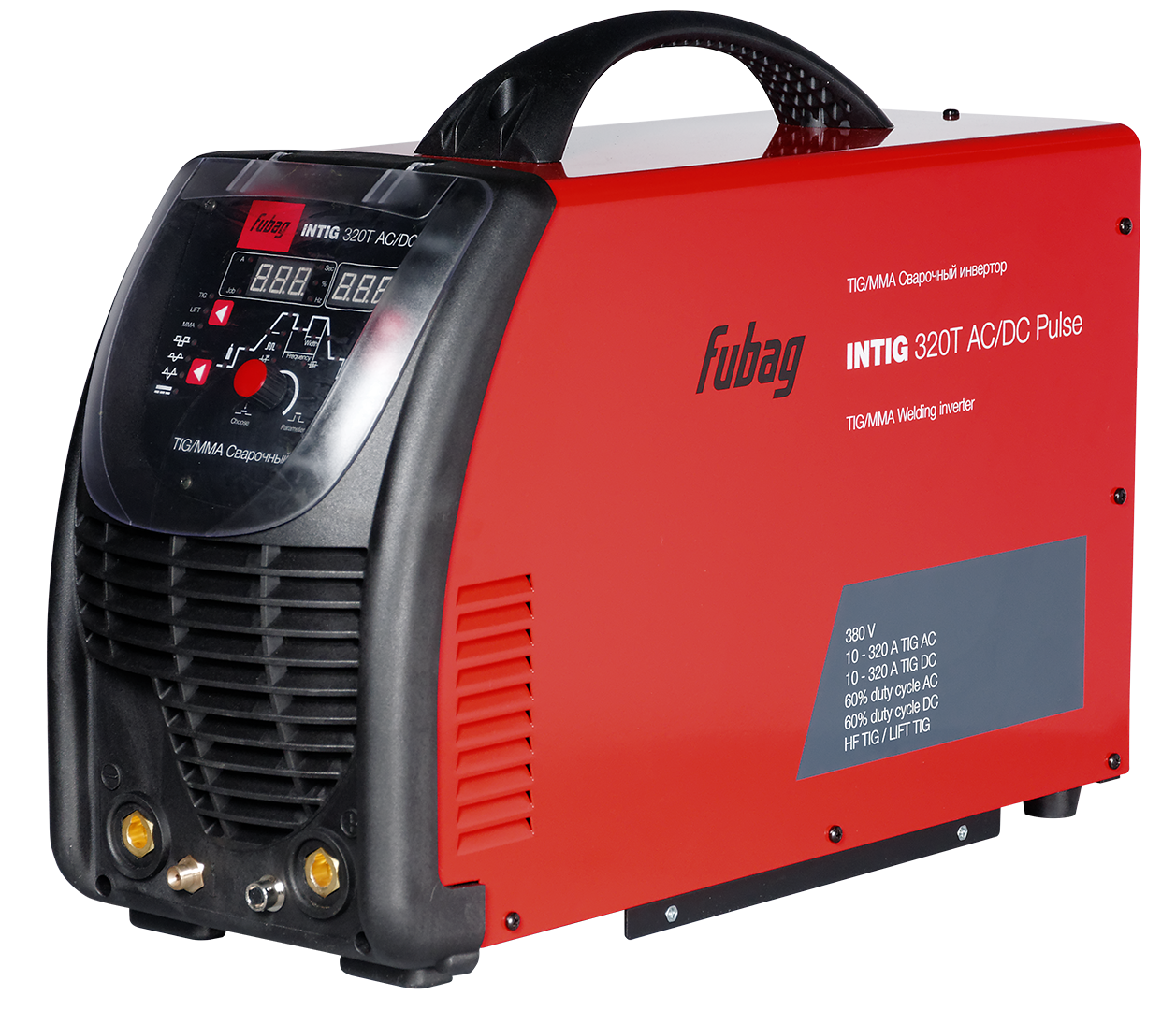 FUBAG Сварочный инверторный аргонодуговой аппарат INTIG 320 T AC/DC PULSE c горелкой TIG 26 5P 4m (38459)