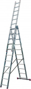 Алюминиевая трехсекционная лестница с функцией лестничных пролетов KRAUSE CORDA 3х11