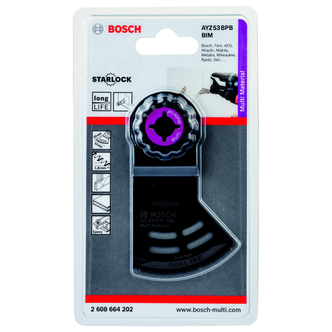 Полотно Starlock BOSCH Dual-Tec AYZ 53 BPB