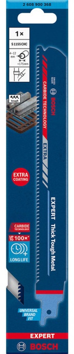 Пилки сабельные S1155CHC Thick Tough Metal BOSCH