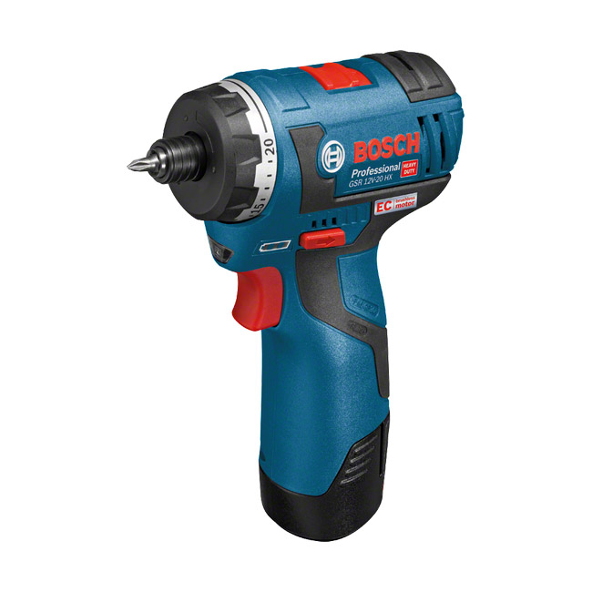 Шуруповерт BOSCH GSR 12V-20 -EC HX 2,0 А·ч Professional