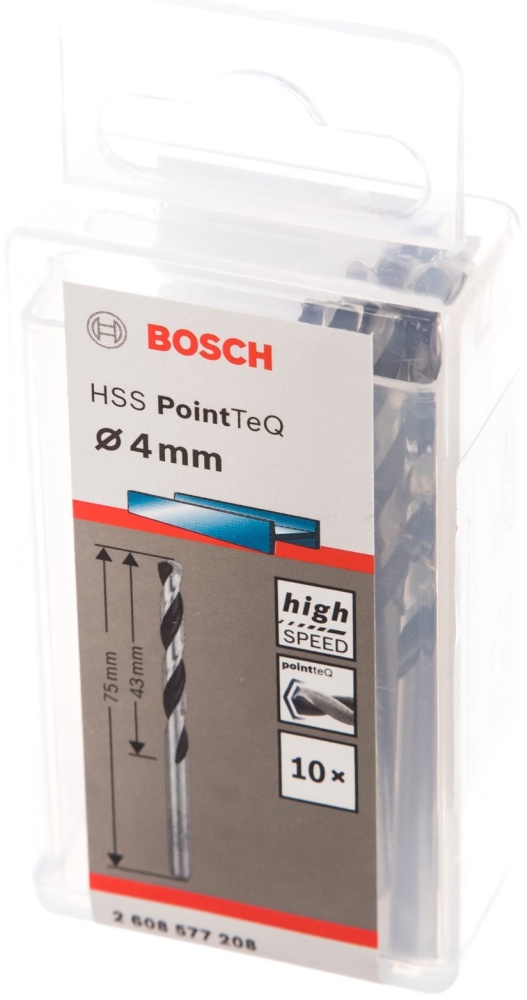 Спиральное сверло BOSCH PointTeQ 4.0mm (10)