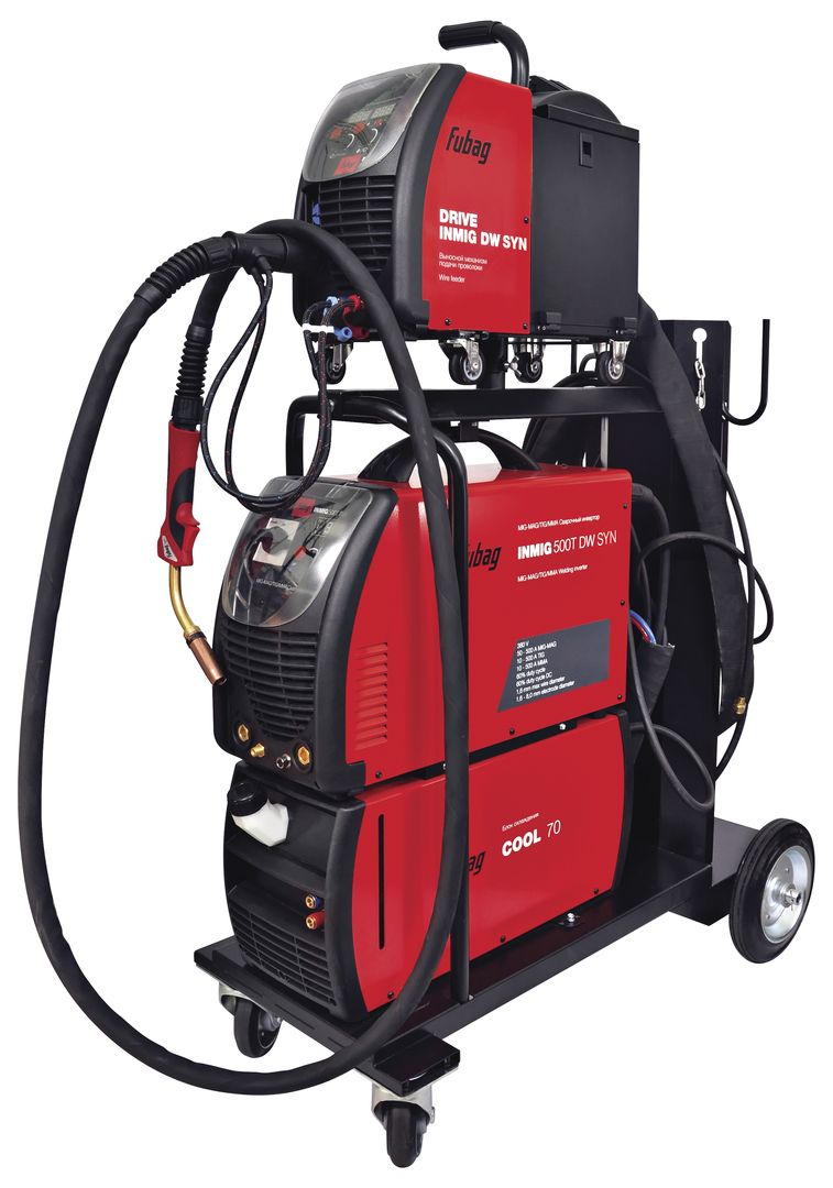 FUBAG Сварочный полуавтомат INMIG 500T DW SYN + подающий механизм DRIVE INMIG DW + Шланг пакет 5м + горелка FB 400 3m