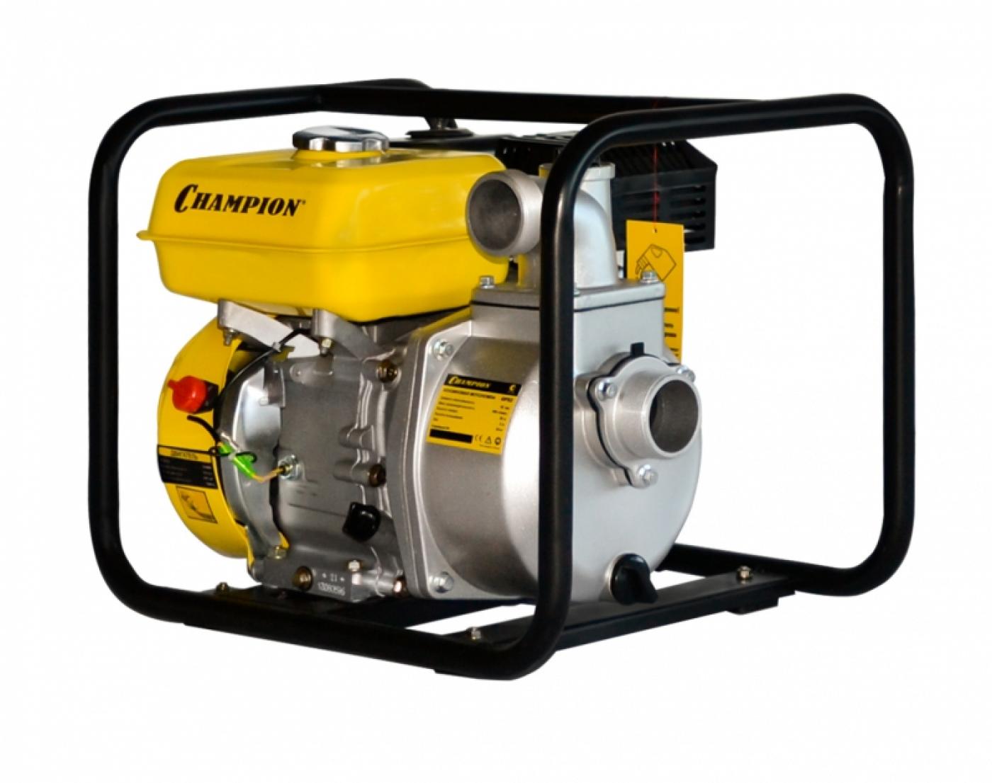 Мотопомпа CHAMPION GP52 (2" 500л/мин 8/25м 7лс 3,6л 24кг)
