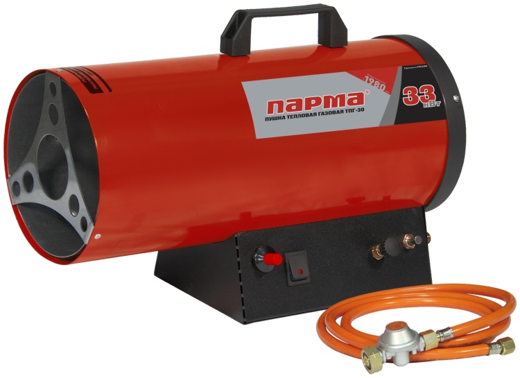 Тепловая газовая пушка ПАРМА ТПГ-30 (36,7 кВт,1000 куб.м/час) РОССИЯ