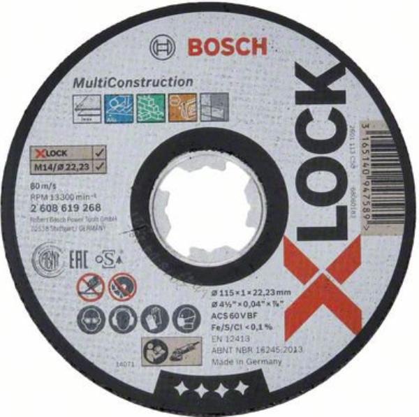 X-LOCK Отрезной диск  Multi Material 115x1x22.23 прямой