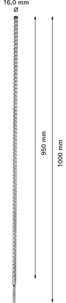Бур BOSCH SDS plus-7X д/арм.бетона 16x950x1000 Expert