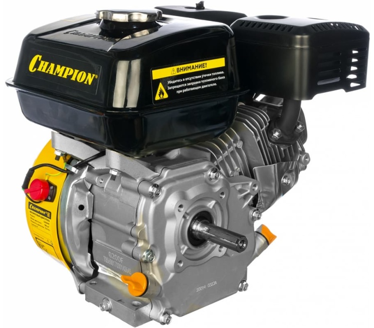 Двигатель CHAMPION G200HK (6,5лс/4,8кВт 196см3,19мм шпонка 15,4кг)