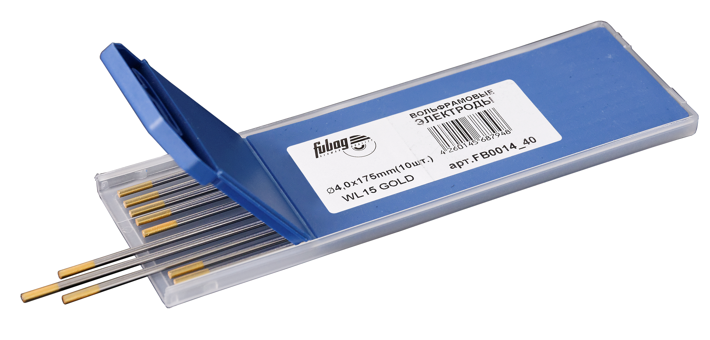 FUBAG Вольфрамовые электроды D4.0x175мм (gold)_WL15 (10 шт.)