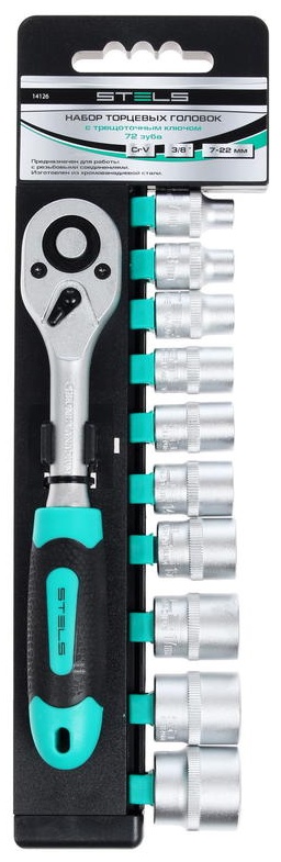 Набор торцевых головок 3/8 11 предметов STELS 14126