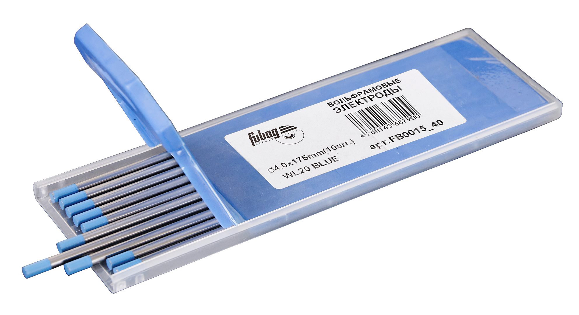 FUBAG Вольфрамовые электроды D4.0x175мм (blue)_WL20 (10 шт.)