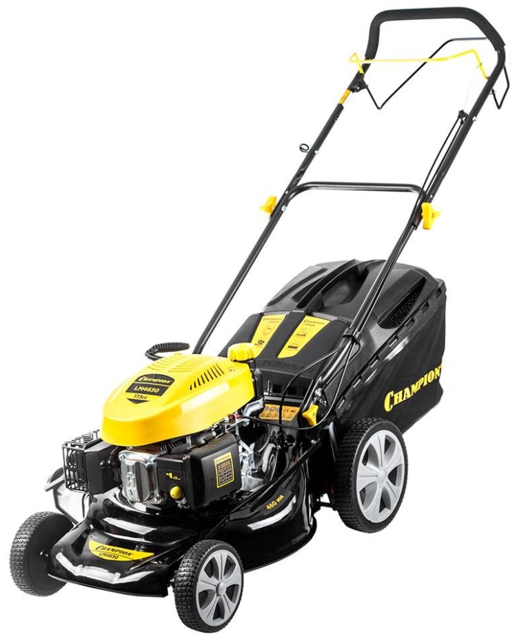 Газонокосилка CHAMPION LM4630 (3кВт привод 460мм 60л 25-75мм 1рычаг/7, 33,5кг 3в1), CHAMPION, LM4630
