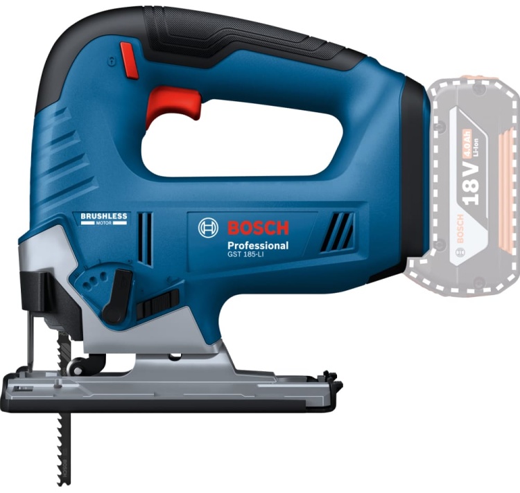 Лобзик BOSCH GST 185-Li 4.0 Ач x 1 шт, Li-Ion, 18 В, кейс