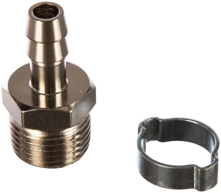 FUBAG Переходник 1/2"М на елочку 10мм с обжимным кольцом 10x15мм, блистер 1 шт