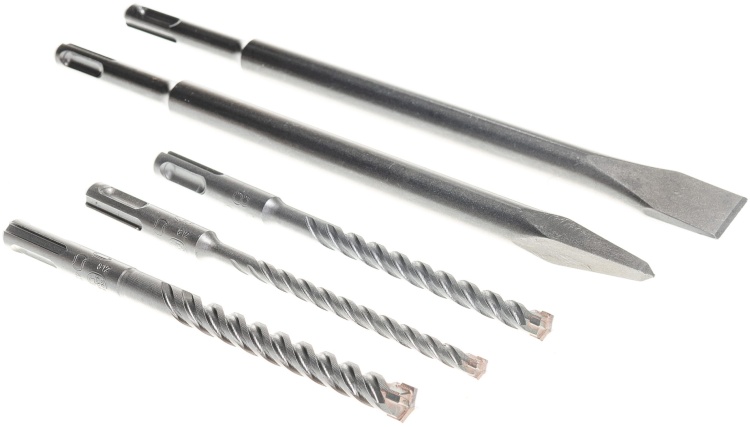 Набор буров BOSCH 5Х+ 2 Зубило SDS Plus