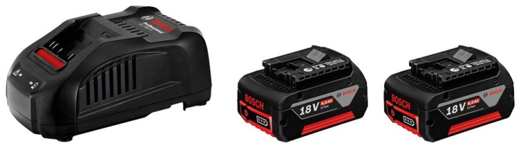 Базовый комплект 2 GBA 18V 5.0Ah + GAL 1880 CV Professional