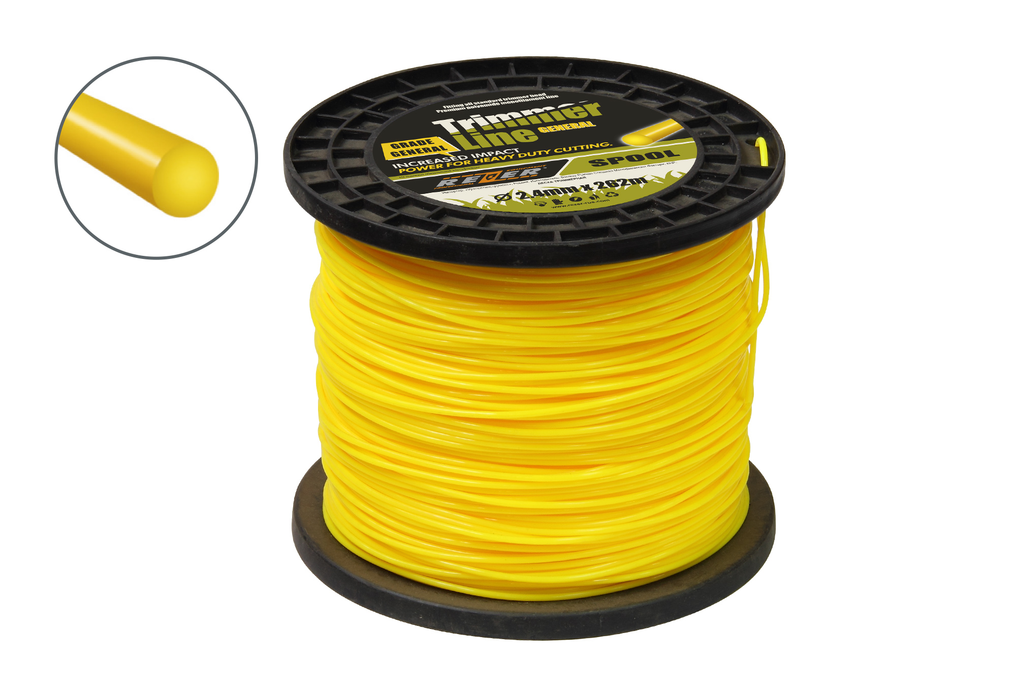 Леска GENERAL 2.4мм 262м кругл. REZER