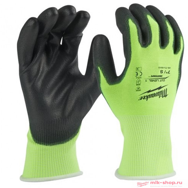 Перчатки сигнальные с сопротивлением порезам Milwaukee ур.1, размер XXL/11