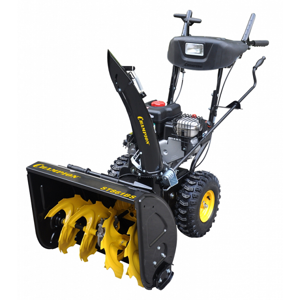 Снегоотбрасыватель CHAMPION ST861BS (9л/с B&S1150,61см 6F/2R колеса 2,7л/80кг,эл.стартер,фара)