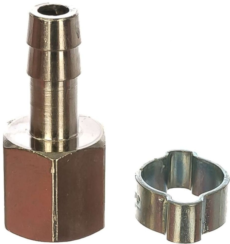 FUBAG Переходник 1/4"F на елочку 8мм с обжимным кольцом 8х13мм, блистер 1 шт