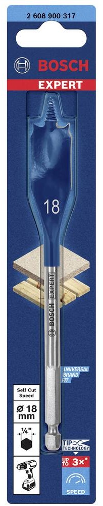 Сверло перовое Self Cut Speed 18х152 мм Expert