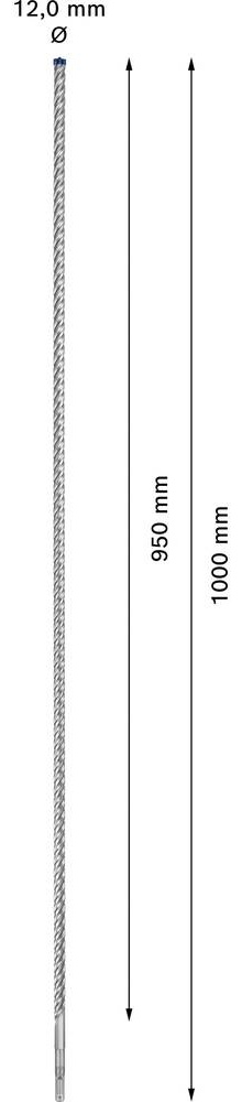 Бур BOSCH SDS plus-7X д/арм.бетона 12x950x1000 Expert