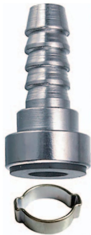 FUBAG Переходник байонет на елочку 6мм с обжимным кольцом 6x11мм, блистер 1 шт