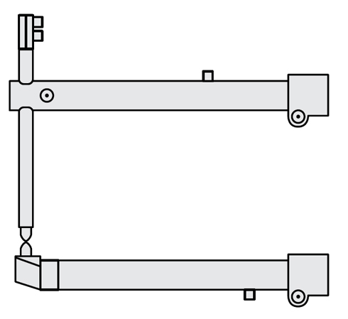 FUBAG Комплект плеч O 45 х 400мм наклонные с уменьшенным электрододержателем для серии RV
